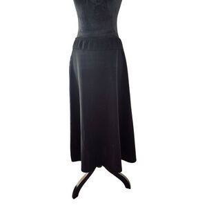 Double Take Black A-Line Midi Skirt XL Pull On Stretch Work Career